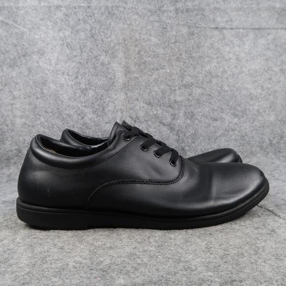 Dinkles Shoes Mens 9 Oxford Classic Dress Black Lace Up Unisex Womens 11 Retro - Picture 1 of 13